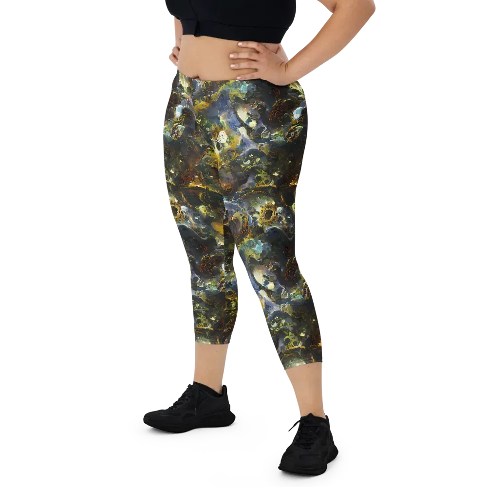 Obsidian Canopy on Capri Leggings — Front