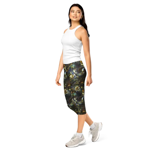 Obsidian Canopy on a Capri Leggings
