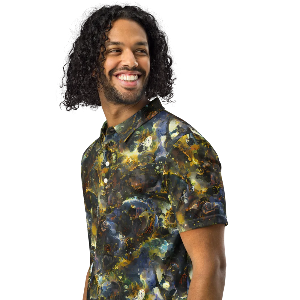 Obsidian Canopy on Men's Slim Fit Polo Shirt — Left Front