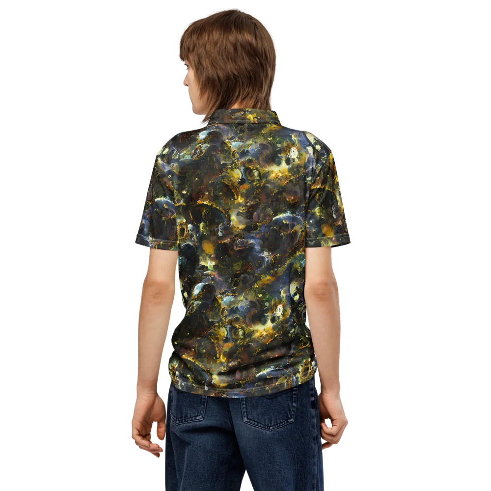 Obsidian Canopy on Men's Slim Fit Polo Shirt — Back