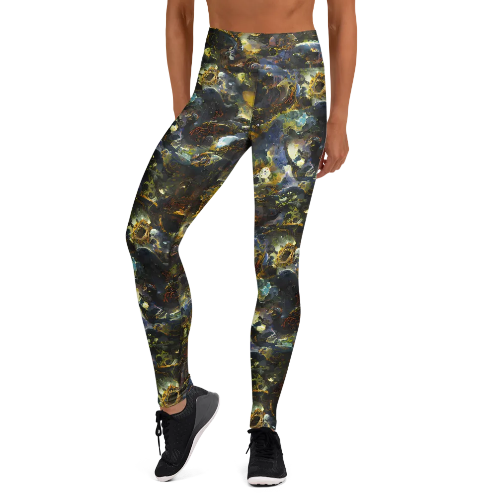 Obsidian Canopy on Yoga Leggings — Front