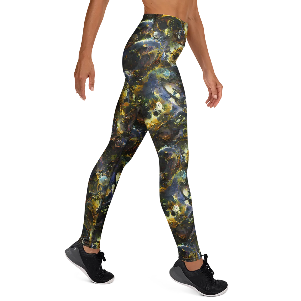 Obsidian Canopy on Yoga Leggings — Right