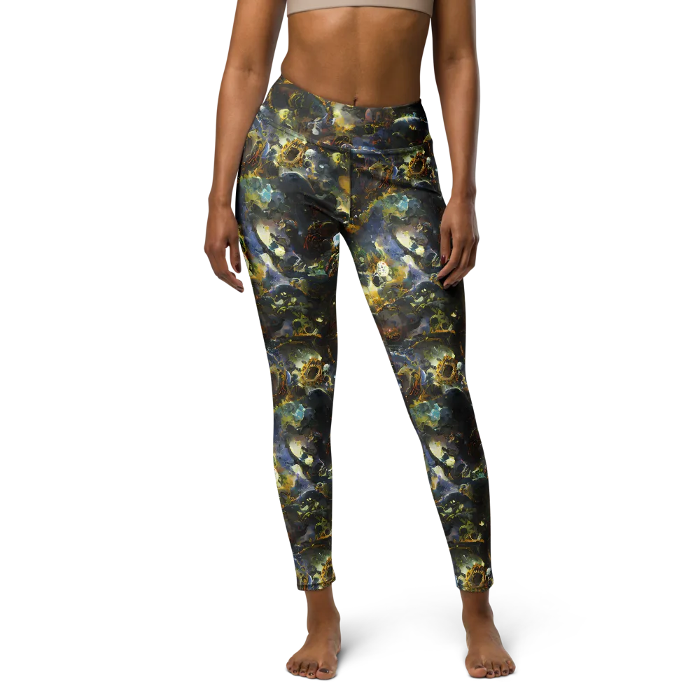 Obsidian Canopy on Yoga Leggings — Front