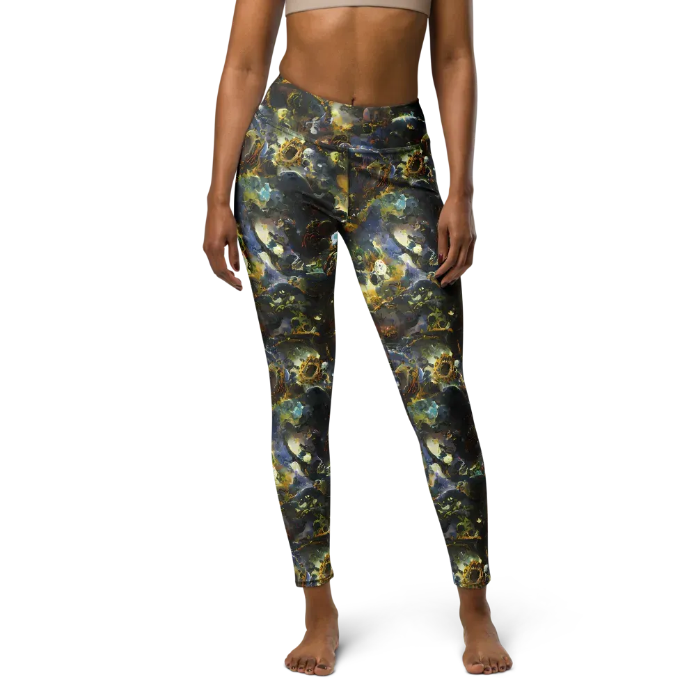 Obsidian Canopy on Yoga Leggings — Front