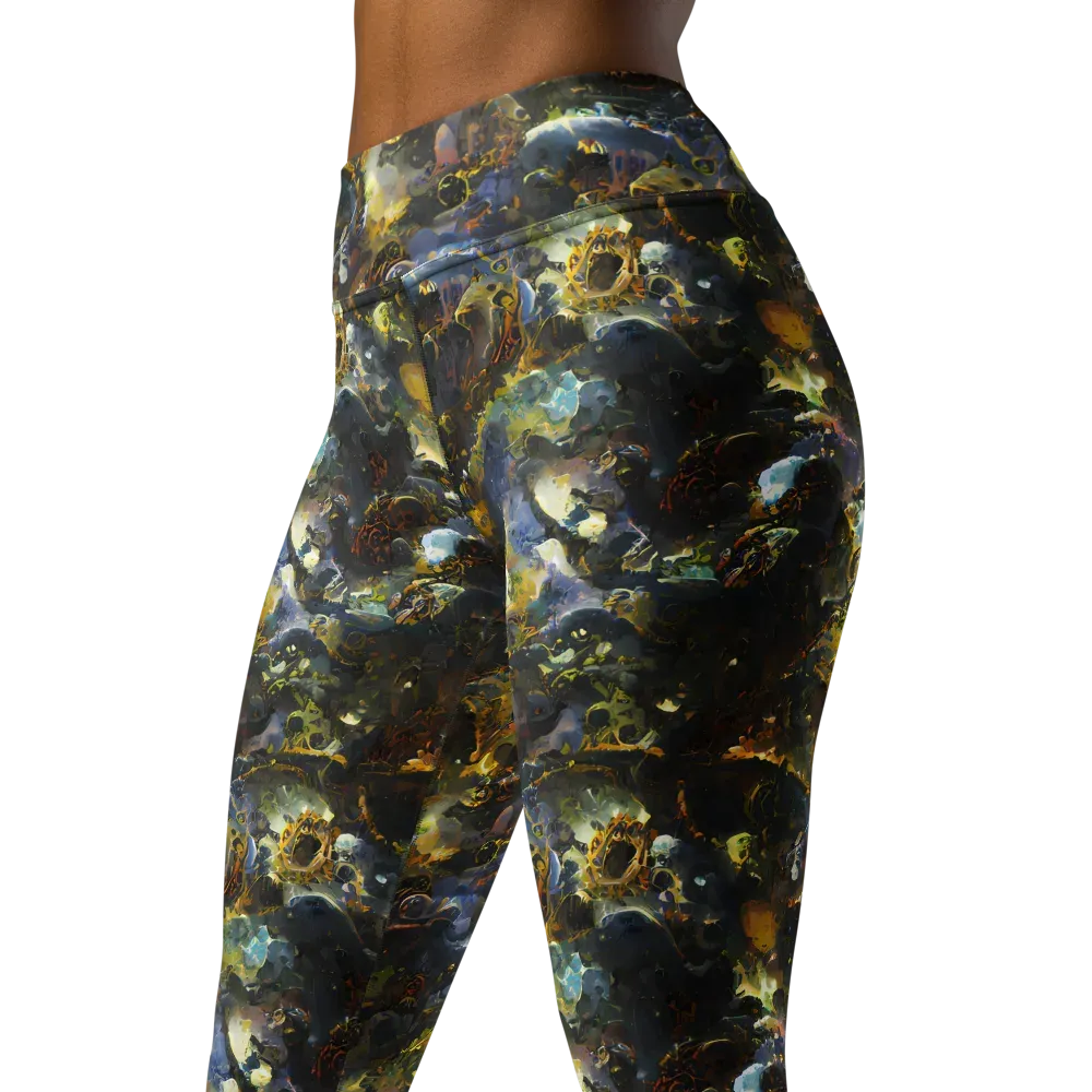 Obsidian Canopy on Yoga Leggings — Left Front