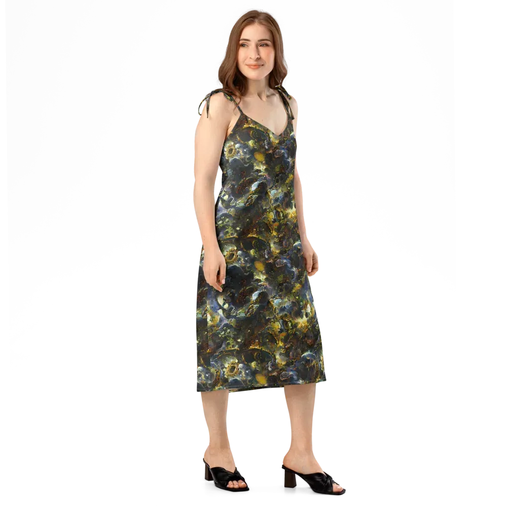 Obsidian Canopy on Slip Dress — Right Front