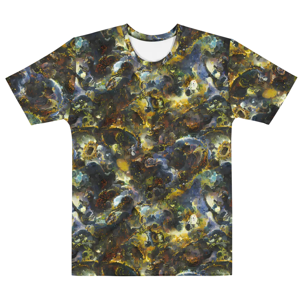 Obsidian Canopy on Men's Cotton Crew Neck T-Shirt — Front