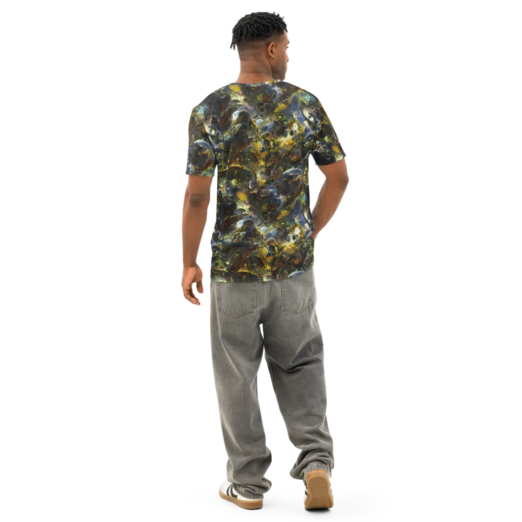 Obsidian Canopy on Men's Cotton Crew Neck T-Shirt — Back