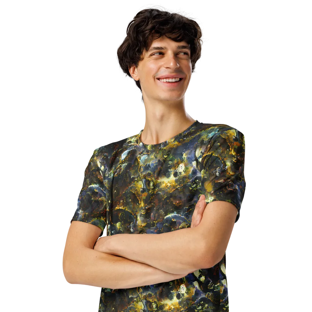 Obsidian Canopy on Men's Crew Neck T-Shirt — Left Front