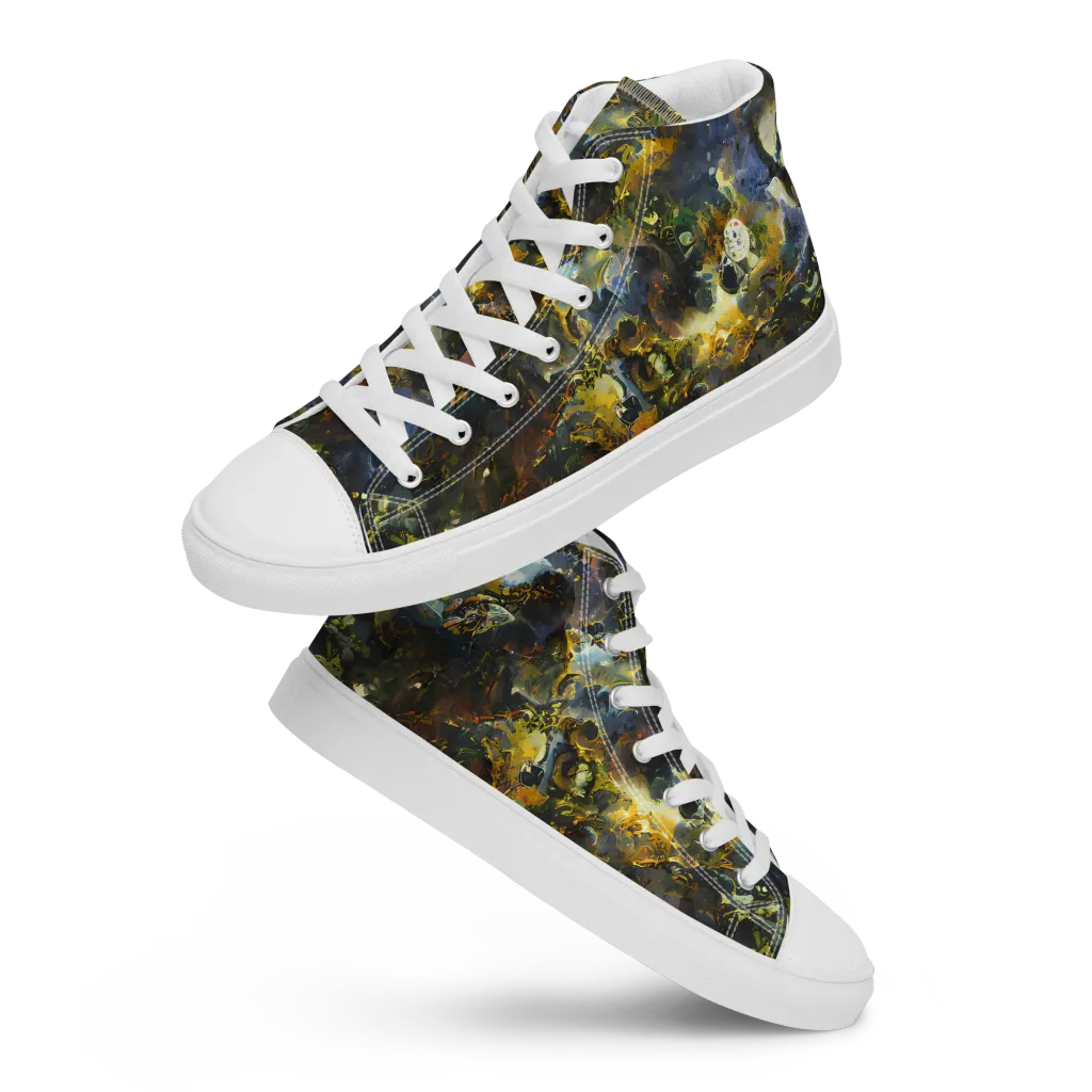 Obsidian Canopy on Women's High Top Canvas Shoes — Front