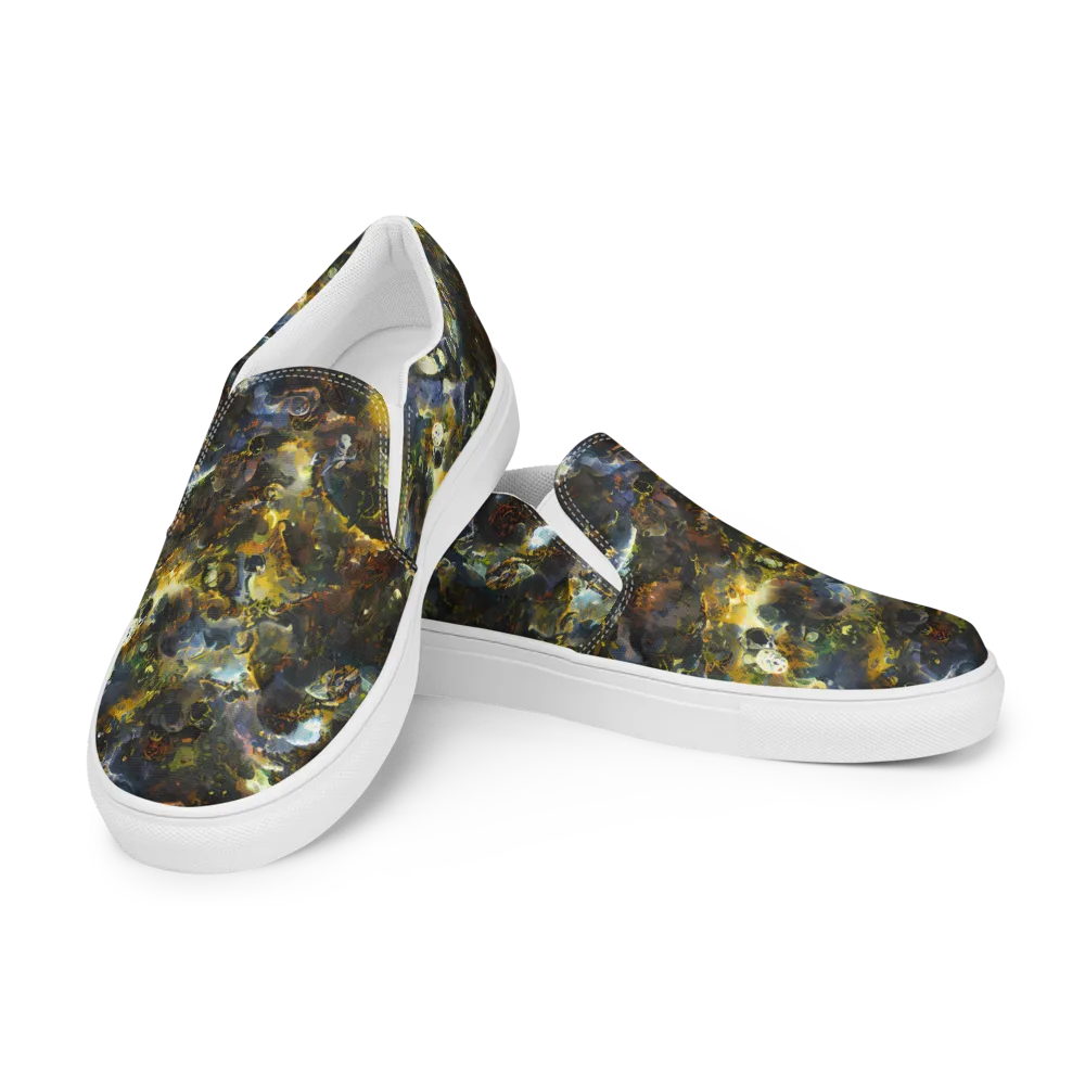 Obsidian Canopy on Men's Slip-On Canvas Shoes — Left Front