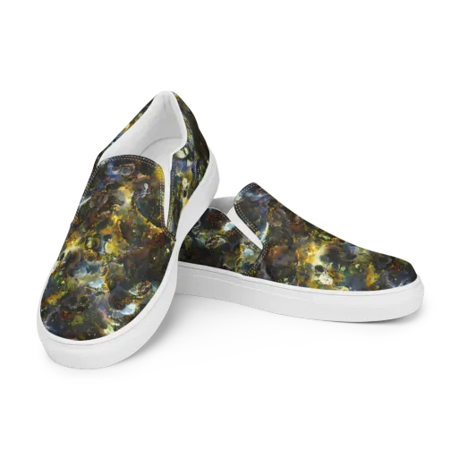 Obsidian Canopy on a Men's Slip-On Canvas Shoes