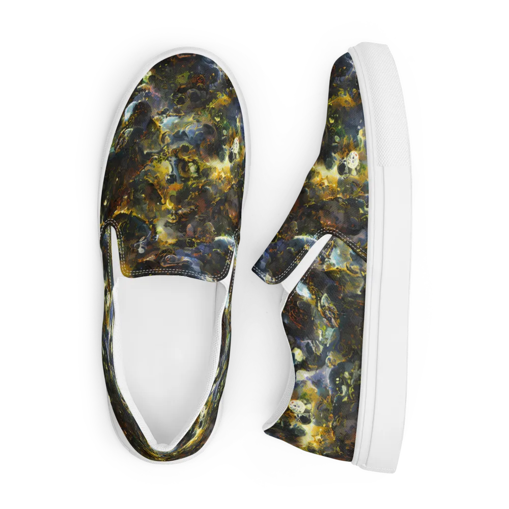 Obsidian Canopy on Men's Slip-On Canvas Shoes — Front