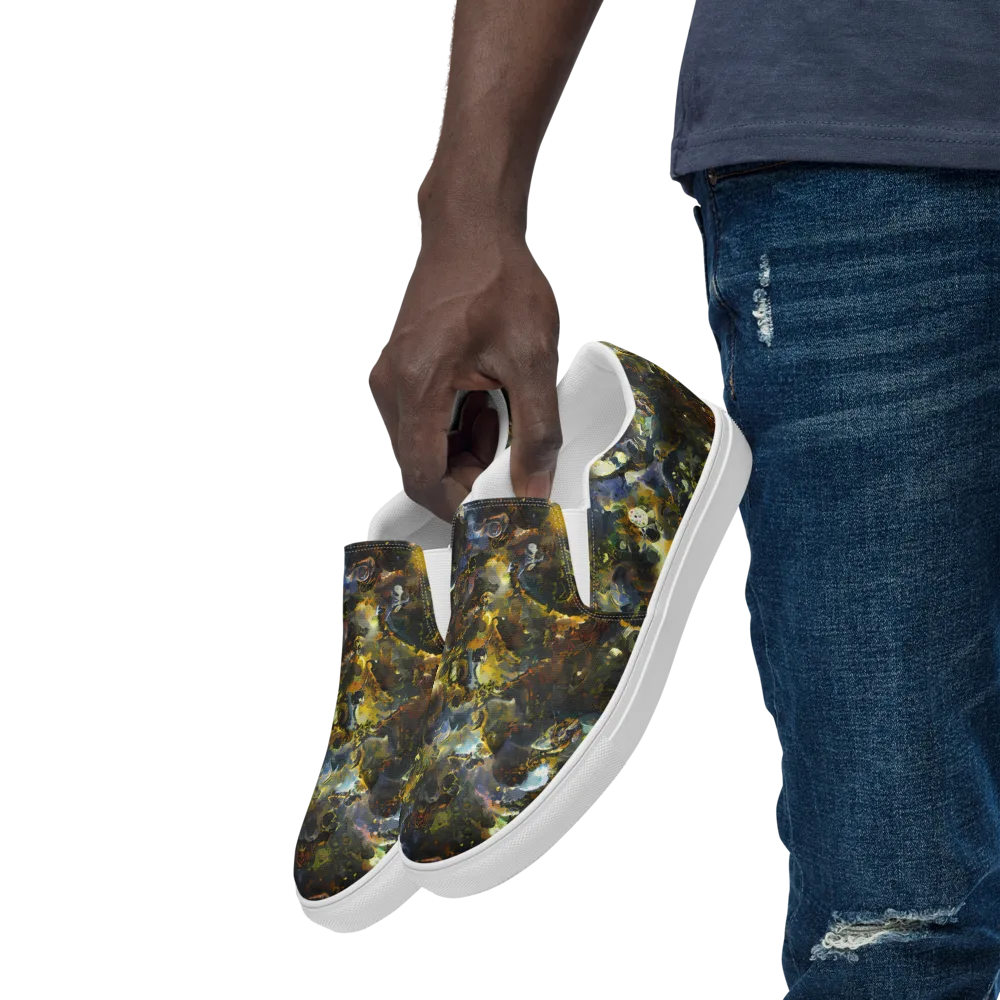 Obsidian Canopy on Men's Slip-On Canvas Shoes — Left Front