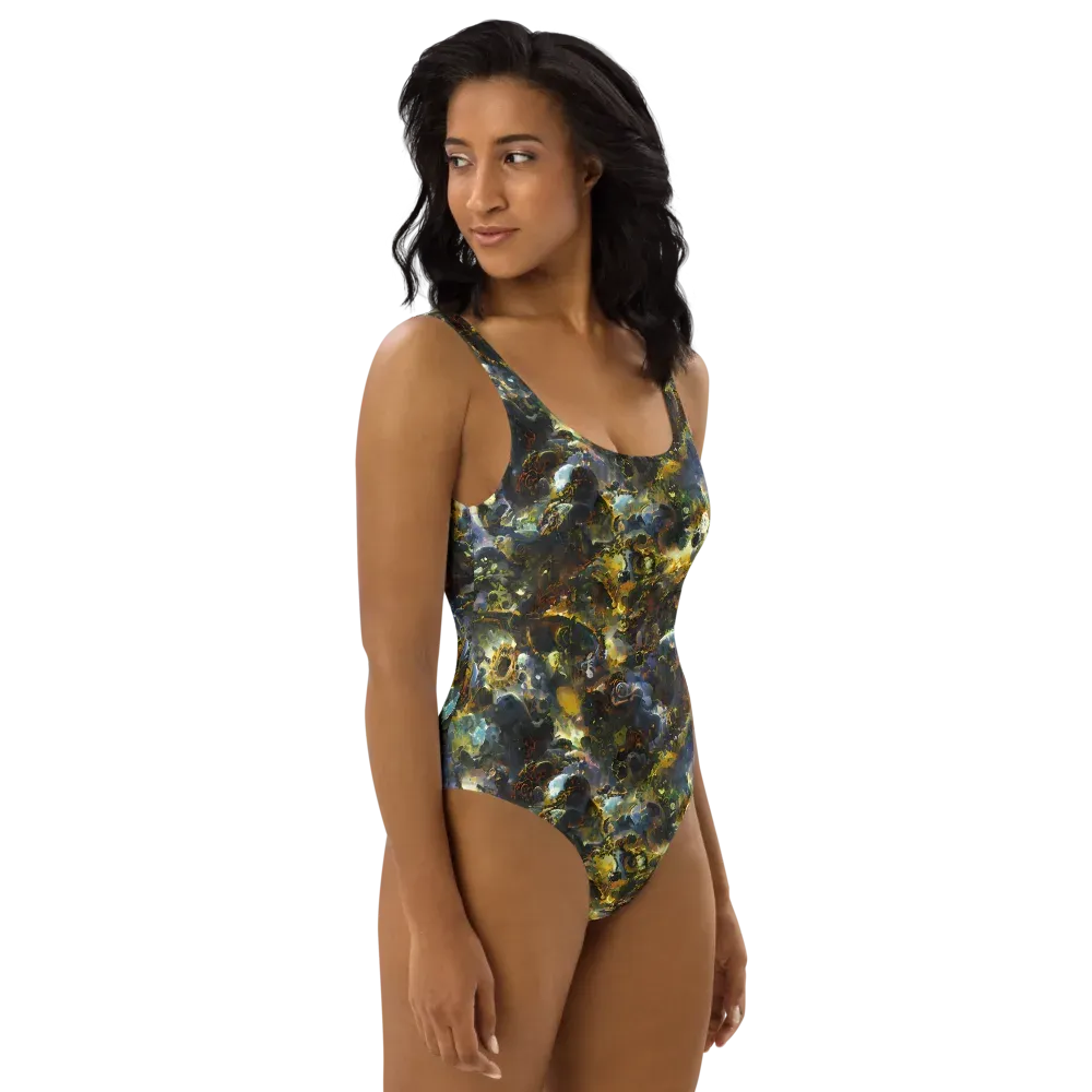 Obsidian Canopy on One-Piece Swimsuit — Right