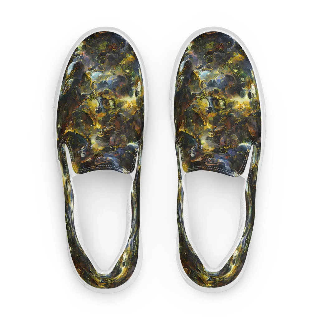 Obsidian Canopy on Women's Slip-On Canvas Shoes — Front