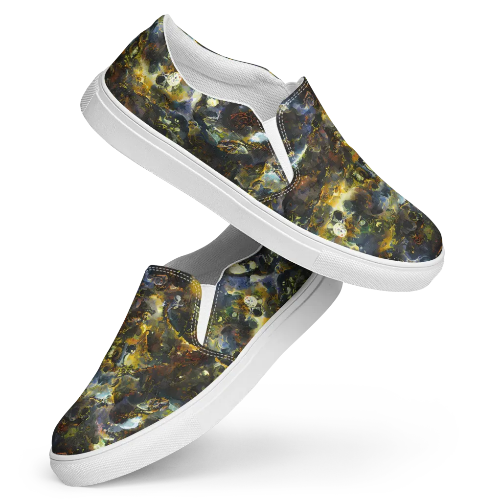 Obsidian Canopy on Women's Slip-On Canvas Shoes — Front
