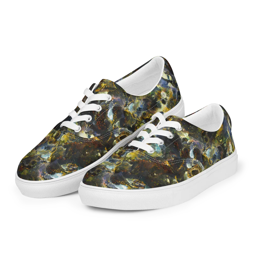 Obsidian Canopy on Men's Lace-Up Canvas Shoes — Left Front