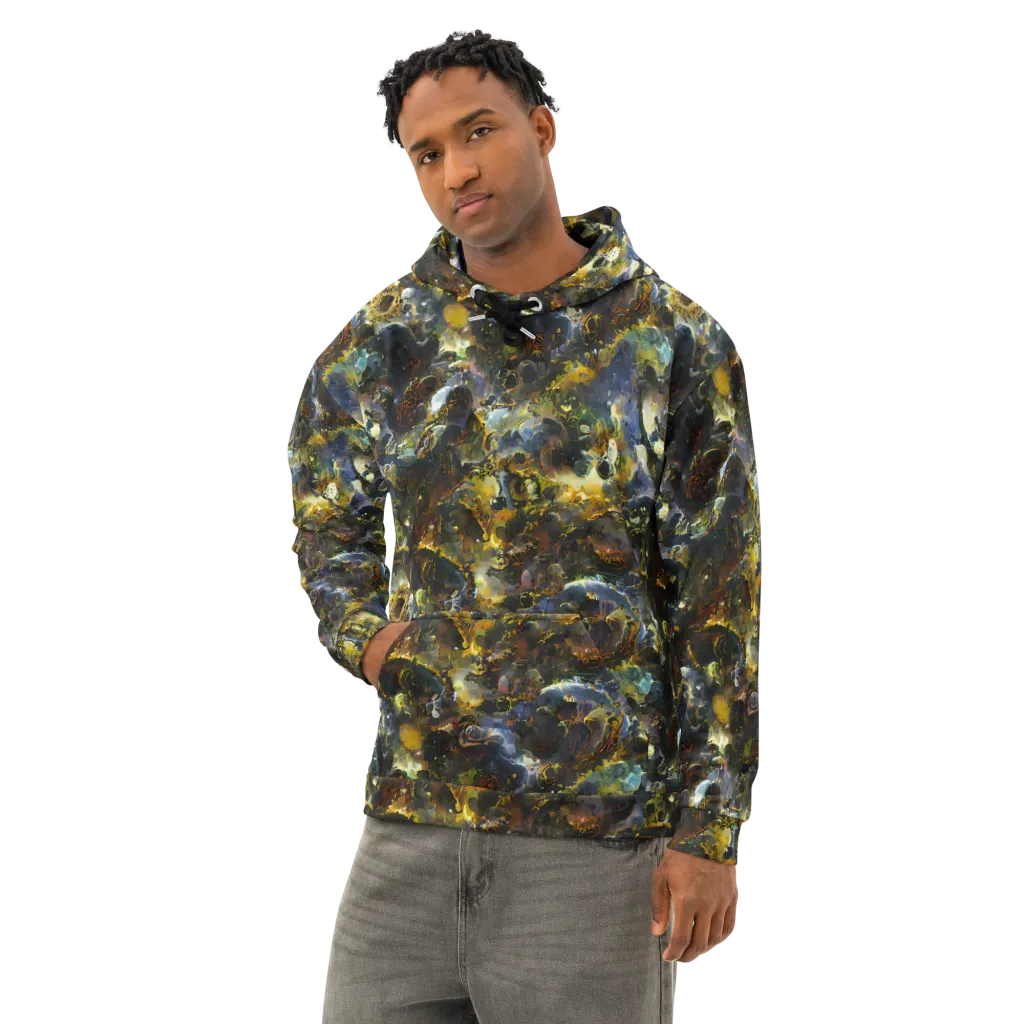 Obsidian Canopy on Cotton Hoodie — Left Front