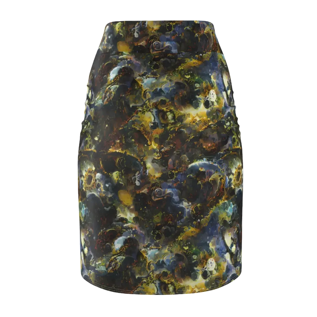 Obsidian Canopy on Pencil Skirt — Back