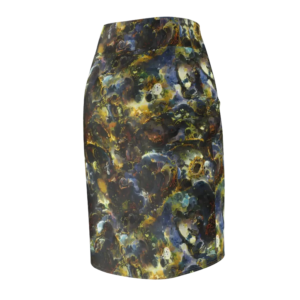 Obsidian Canopy on Pencil Skirt — Back Side