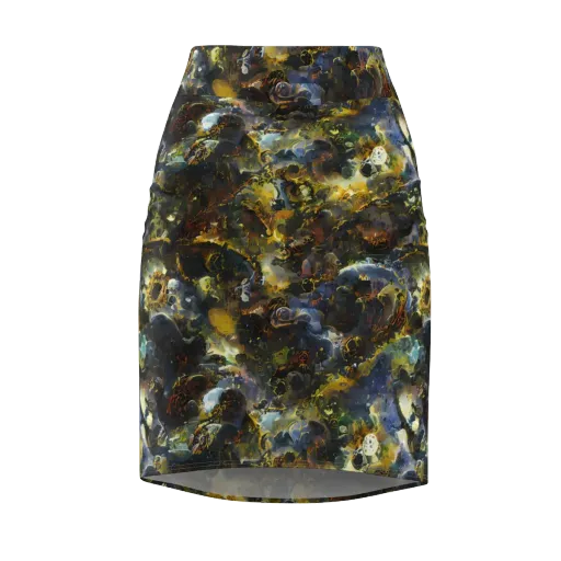 Obsidian Canopy on a Pencil Skirt