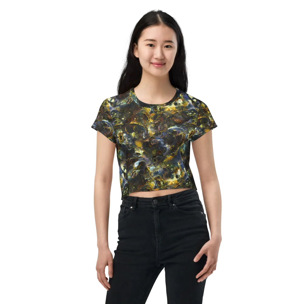 Obsidian Canopy on Crop Tee — Front