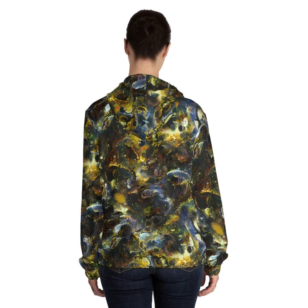 Obsidian Canopy on Women's Full-Zip Hoodie — Back On Person