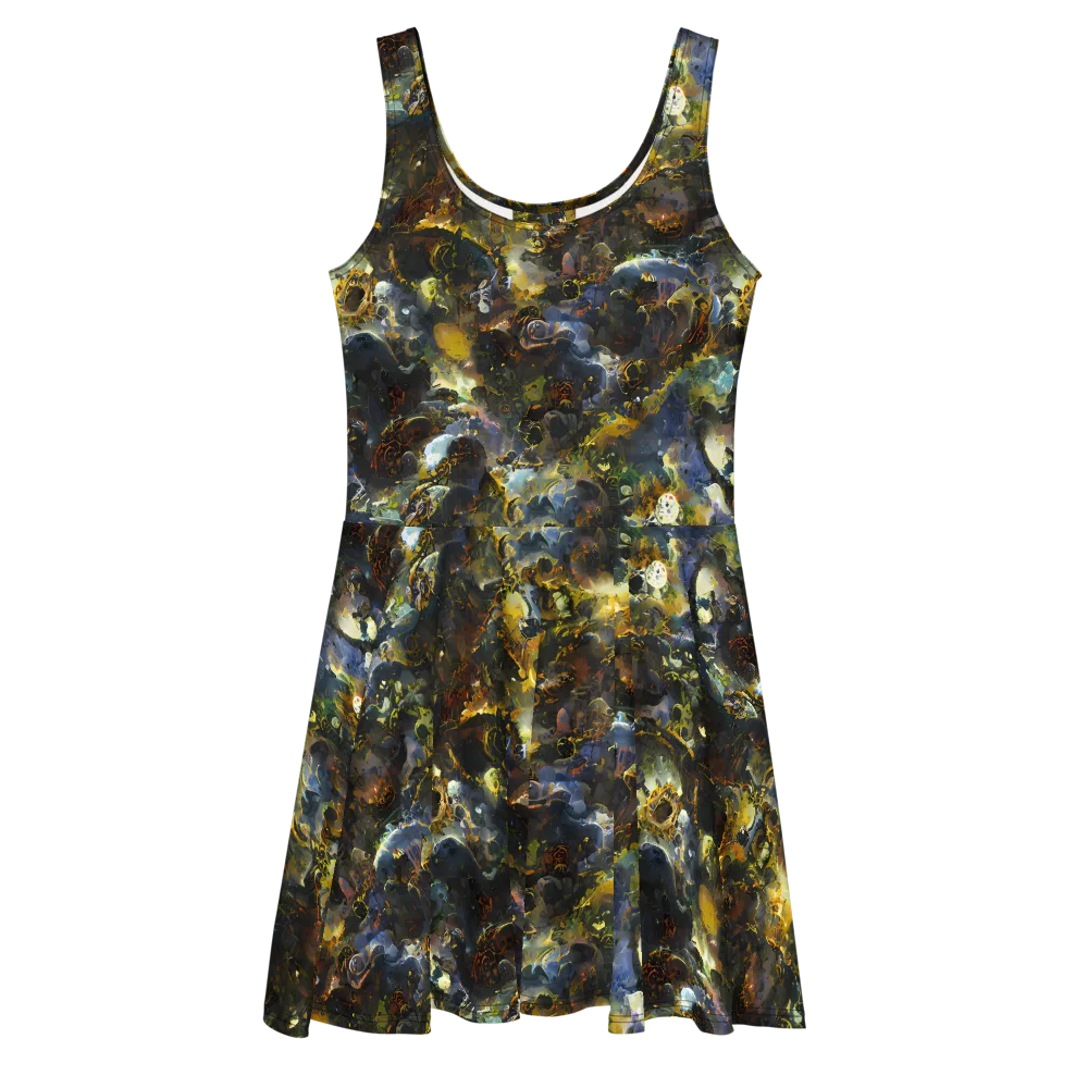 Obsidian Canopy on Skater Dress — Front