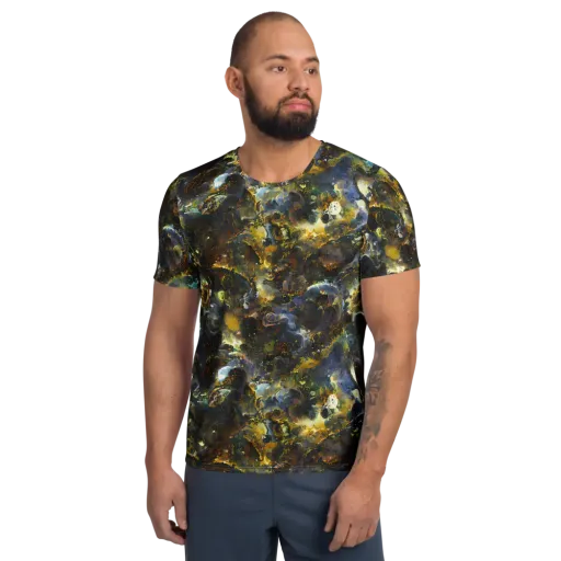 Obsidian Canopy on a Men's Athletic T-Shirt