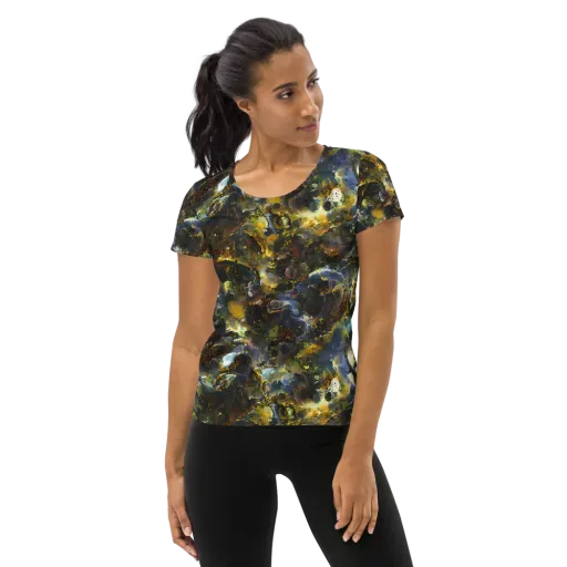Obsidian Canopy on a Women's Athletic T-Shirt