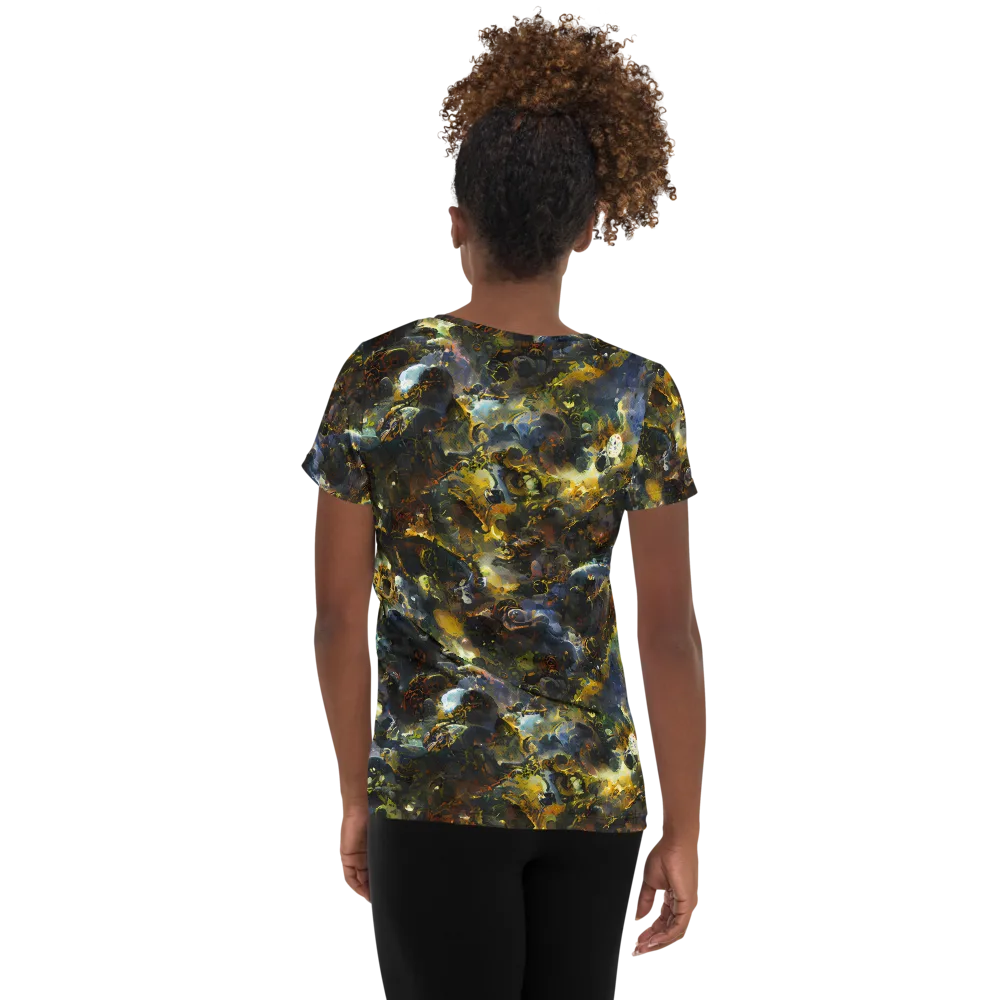 Obsidian Canopy on Women's Athletic T-Shirt — Back