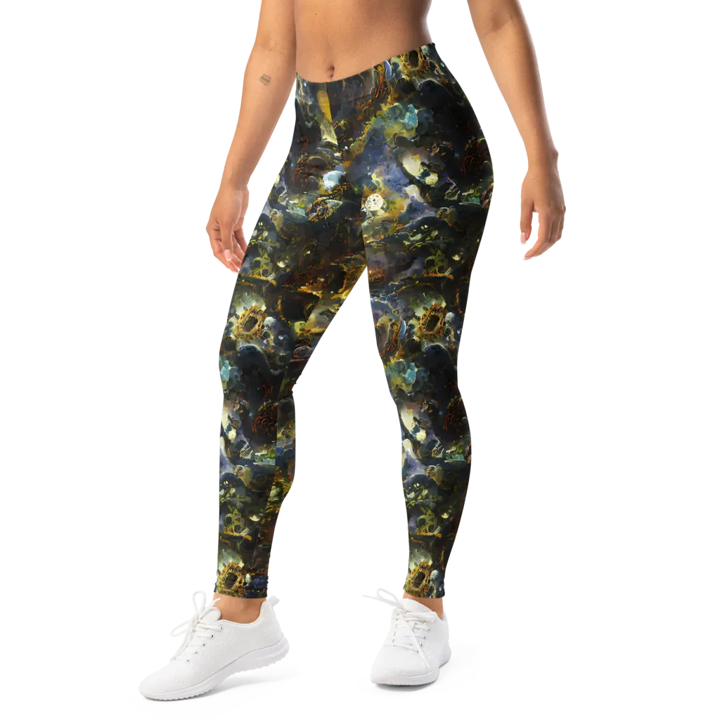 Obsidian Canopy on Leggings — Left Front