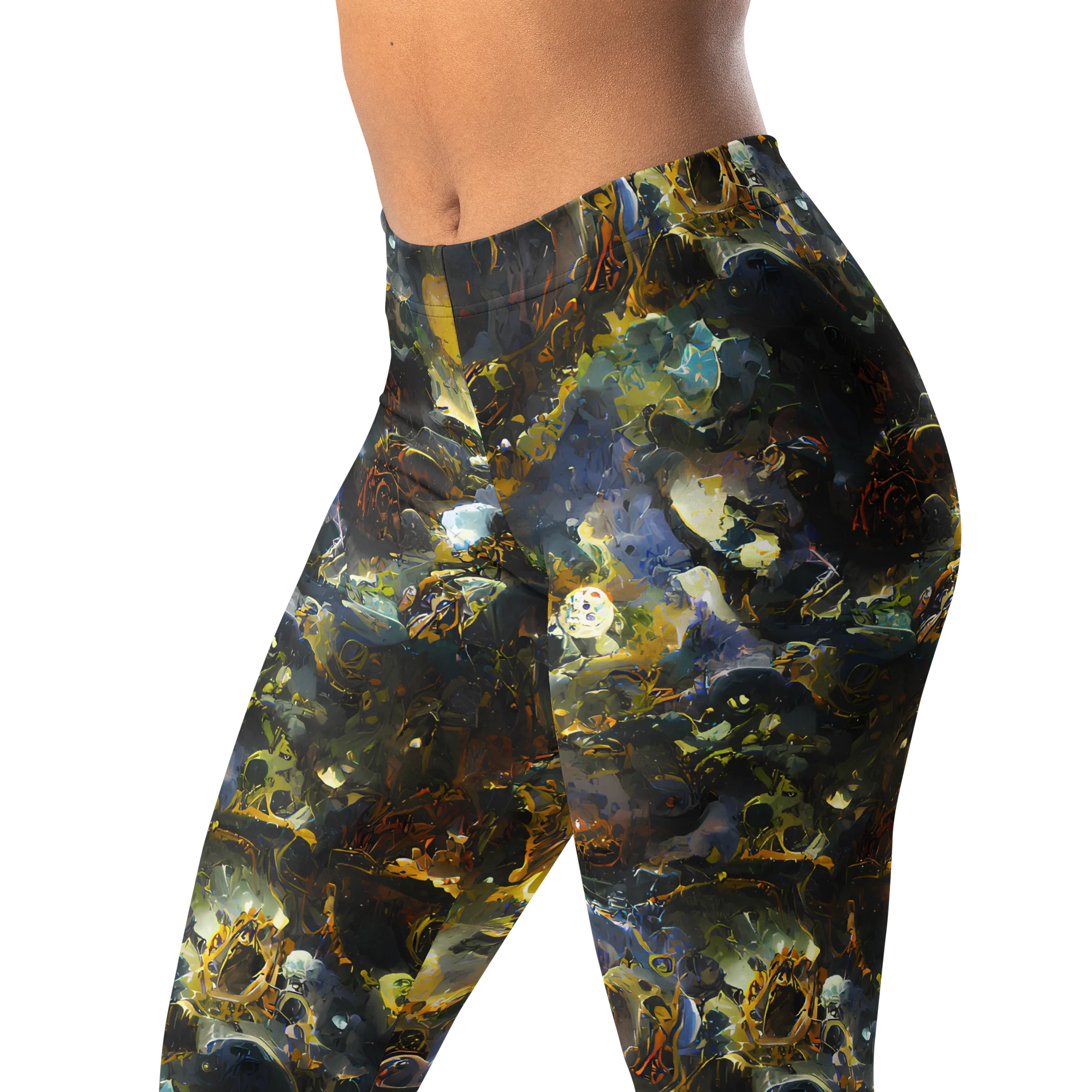 Obsidian Canopy on Leggings — Left Front