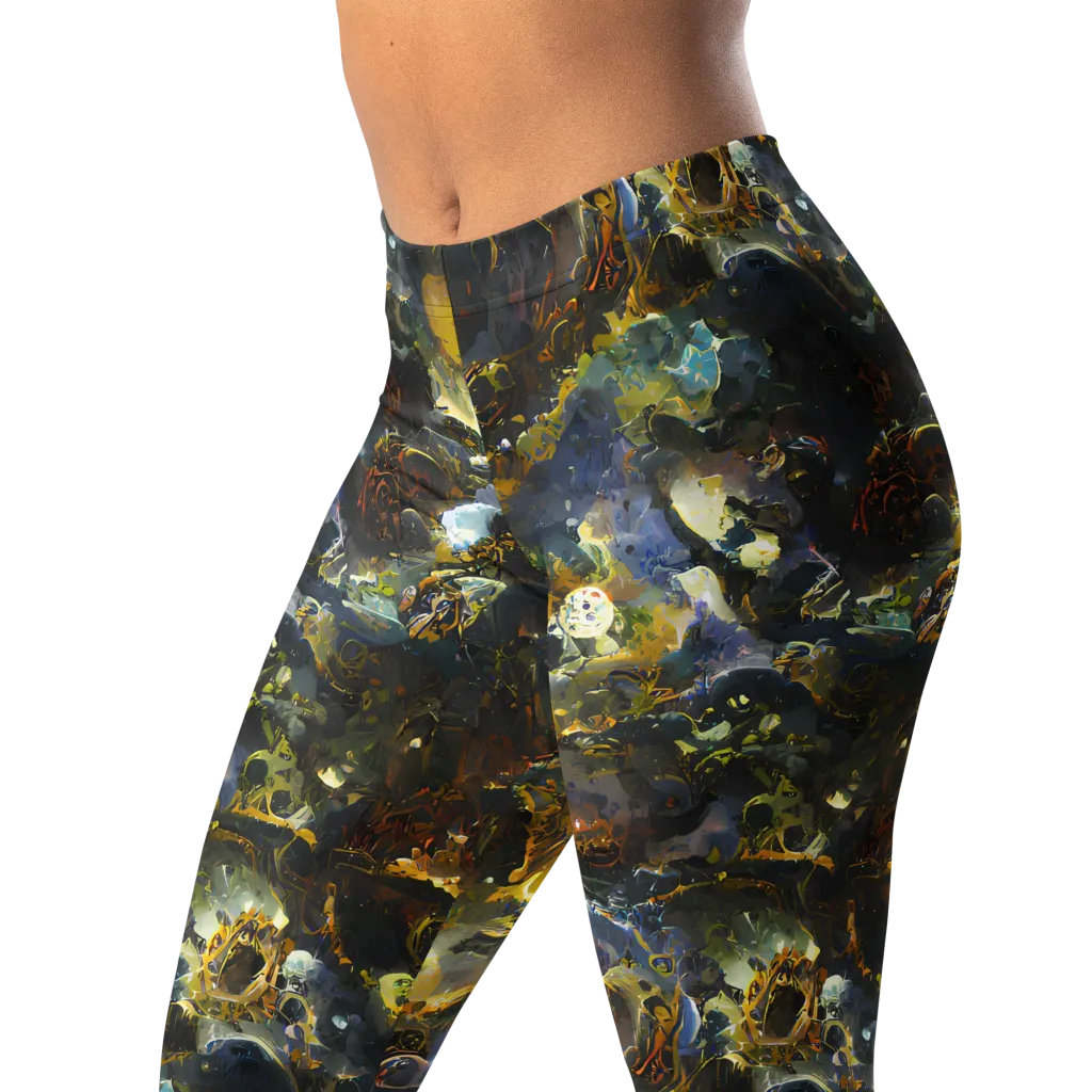 Obsidian Canopy on Leggings — Left Front
