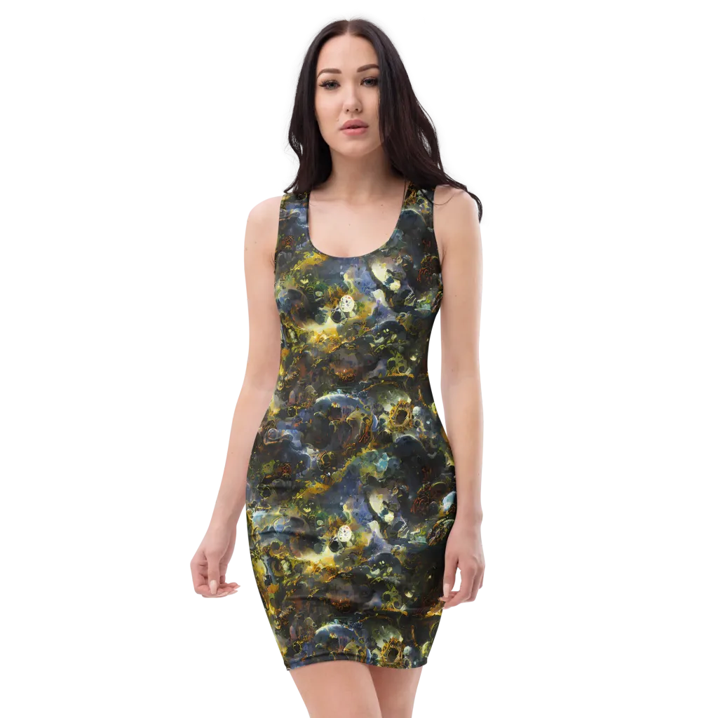 Obsidian Canopy on Bodycon Dress — Front