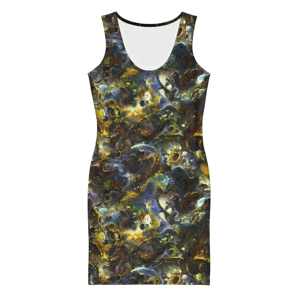 Obsidian Canopy on Bodycon Dress — Front