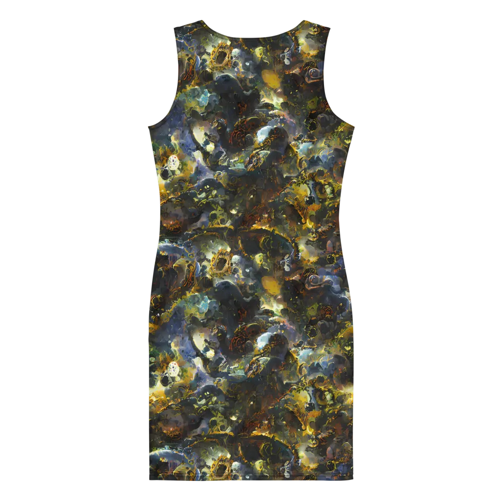 Obsidian Canopy on Bodycon Dress — Back