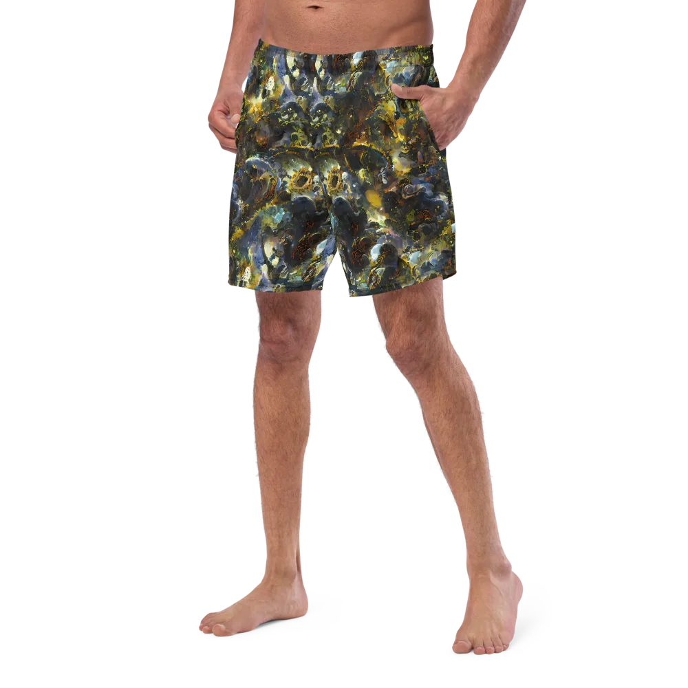 Obsidian Canopy on Swim Trunks — Left Front