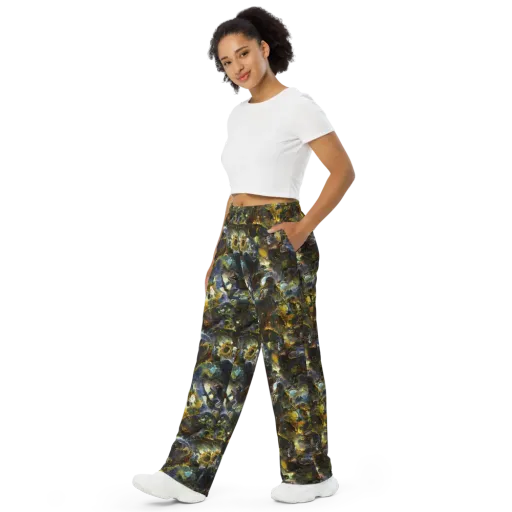 Obsidian Canopy on a Wide-Leg Pants