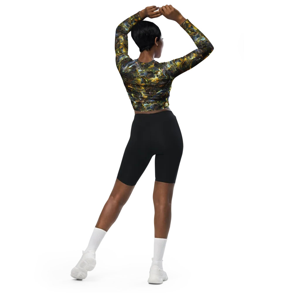 Obsidian Canopy on Long Sleeve Crop Top — Back
