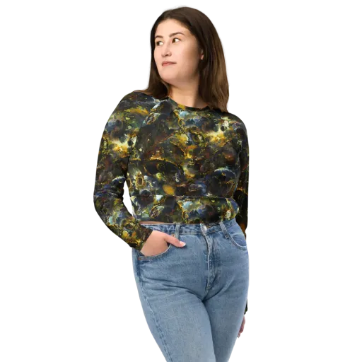 Obsidian Canopy on a Long Sleeve Crop Top