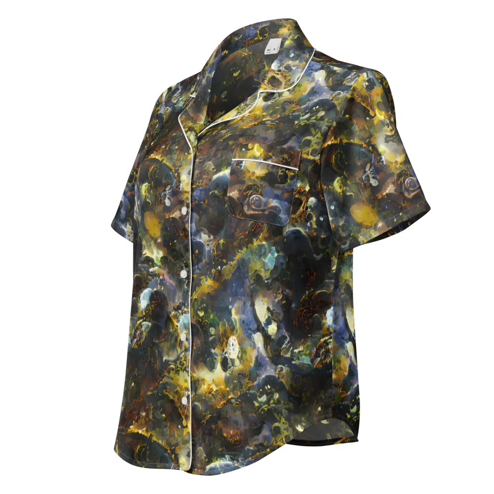 Obsidian Canopy on Women's Short Sleeve Pajama Top — Left Front