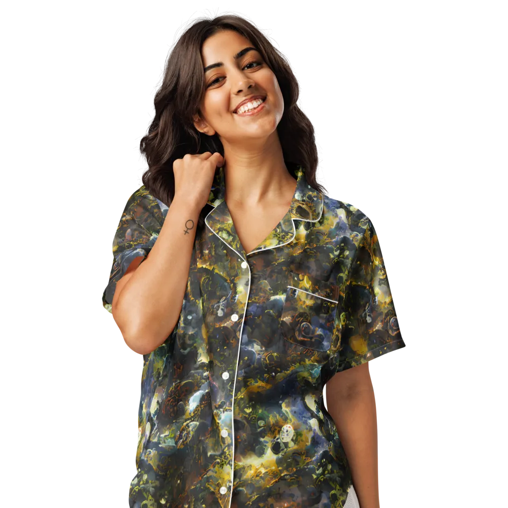 Obsidian Canopy on Women's Short Sleeve Pajama Top — Front
