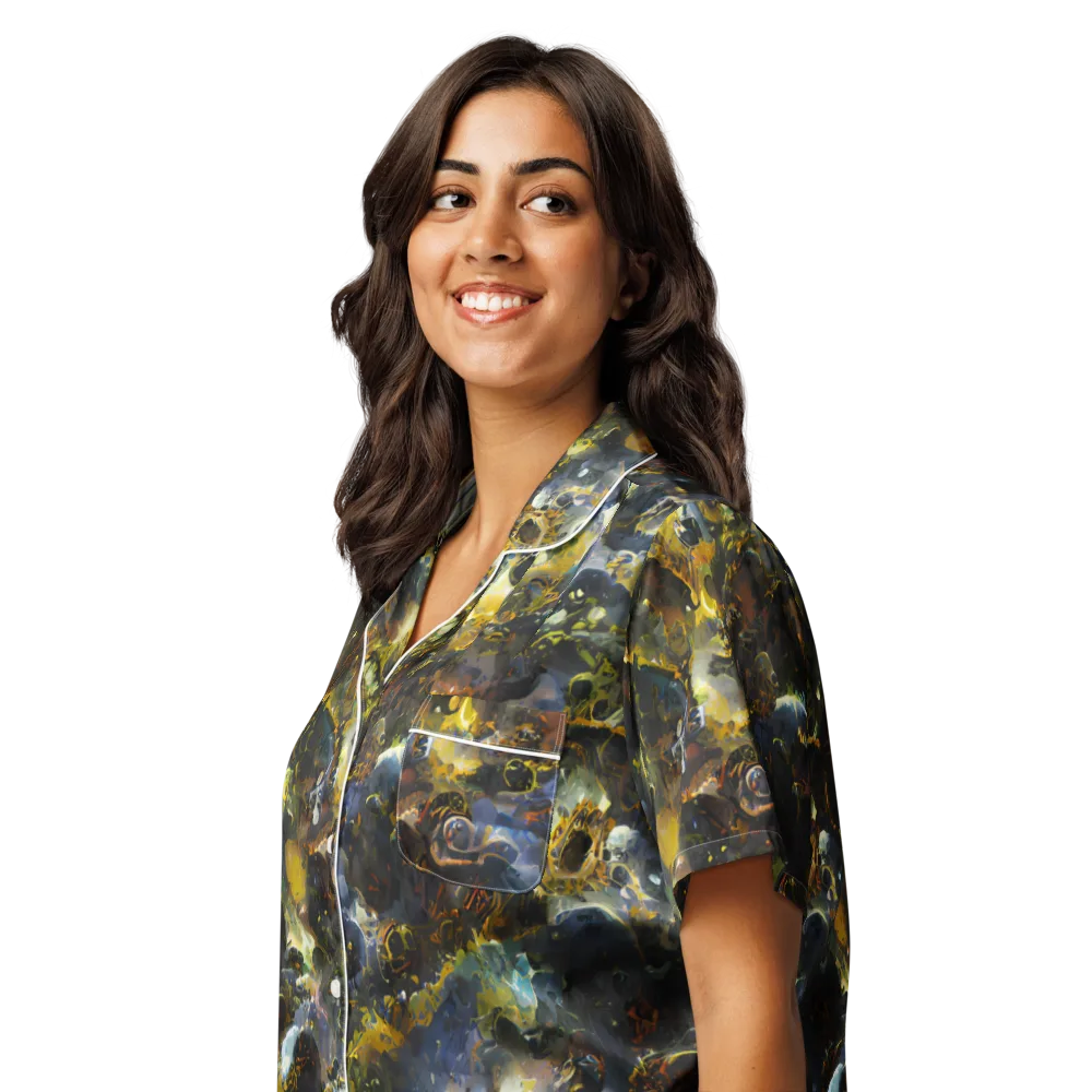 Obsidian Canopy on Women's Short Sleeve Pajama Top — Left Front