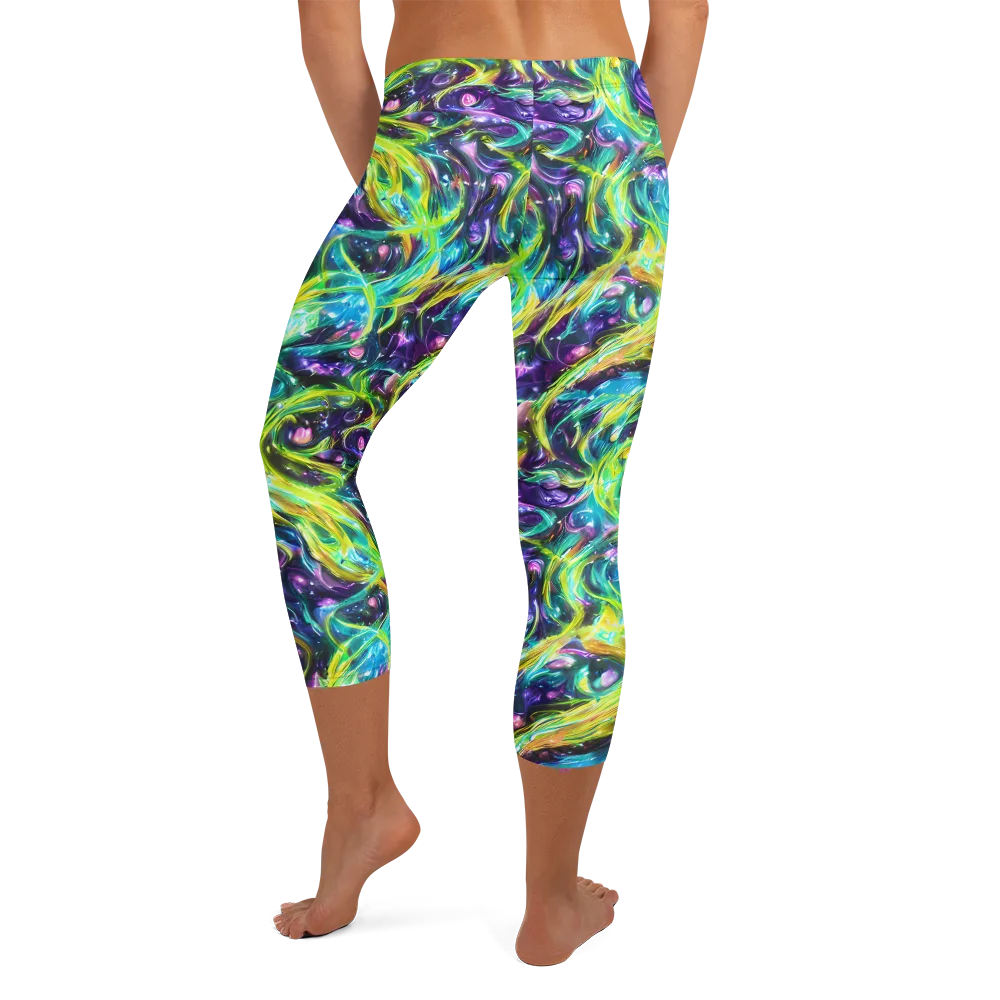 Hypercolor Lagoon on Capri Leggings — Back