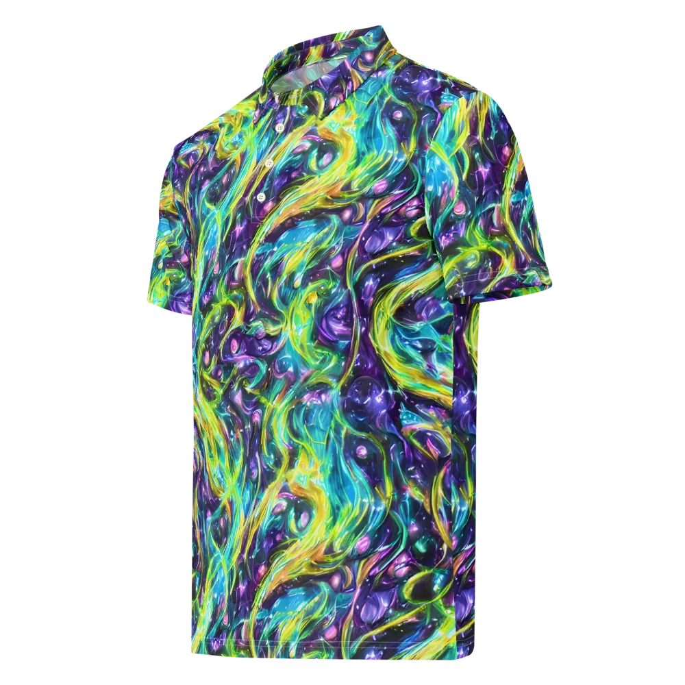 Hypercolor Lagoon on Men's Slim Fit Polo Shirt — Left Front