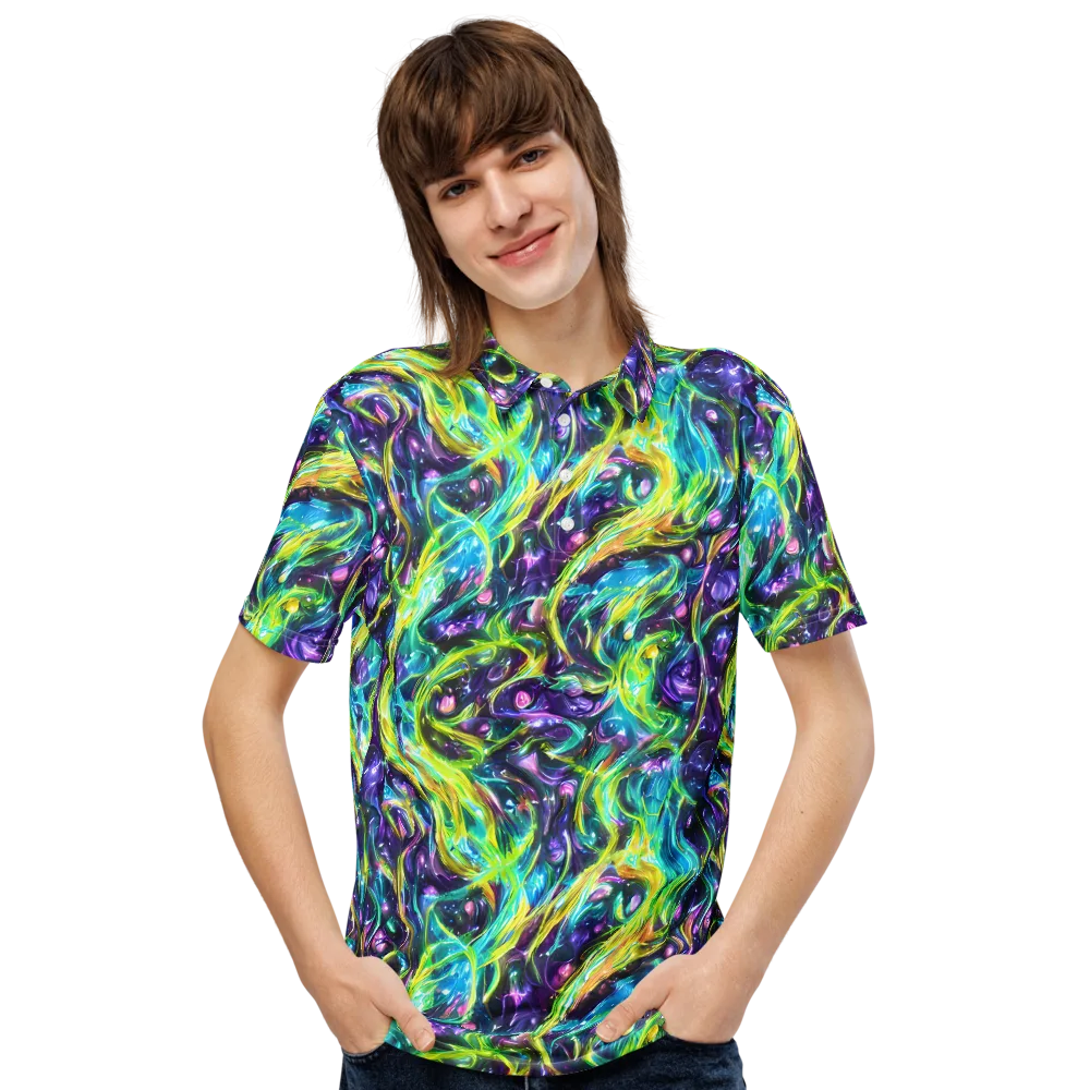 Hypercolor Lagoon on Men's Slim Fit Polo Shirt — Front