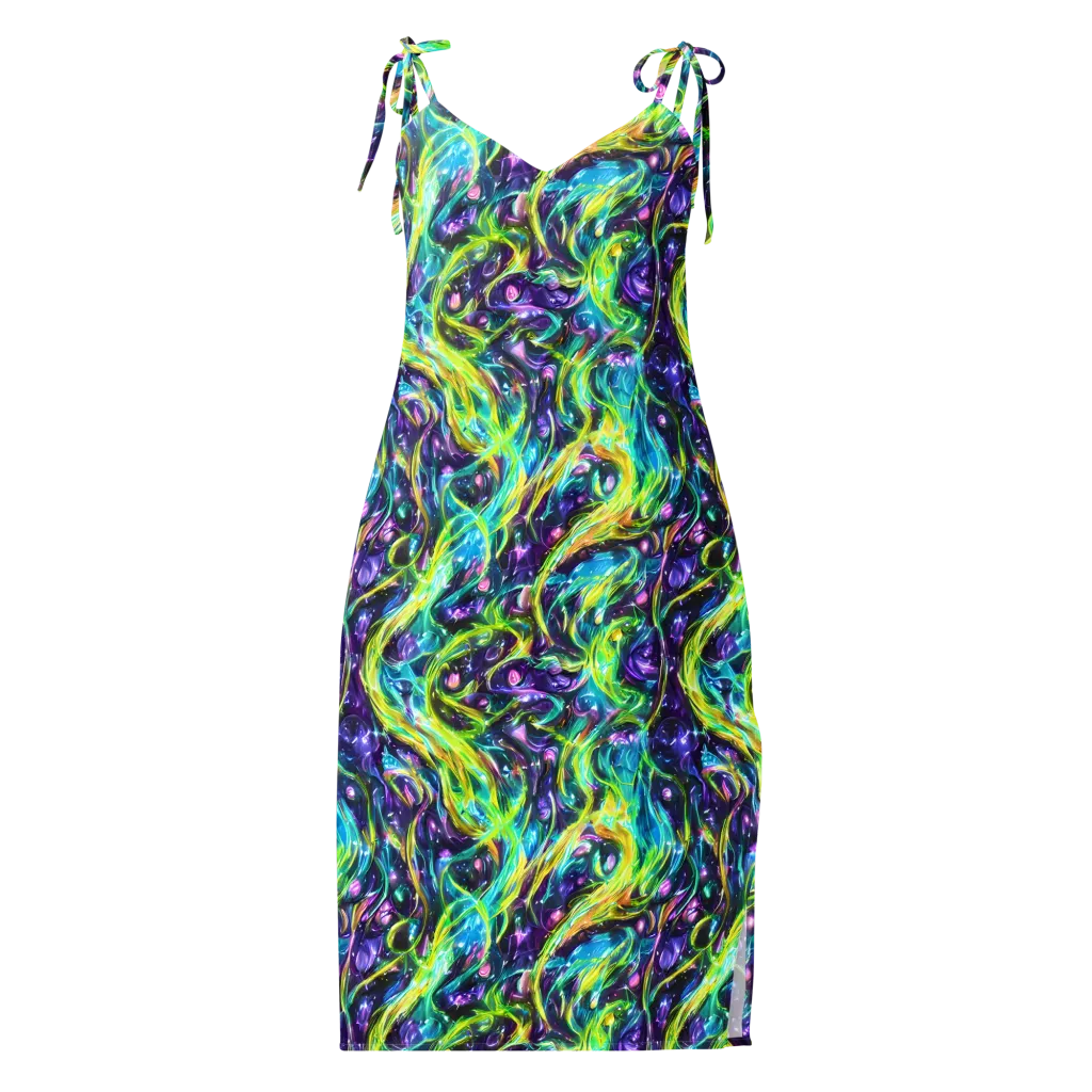 Hypercolor Lagoon on Slip Dress — Front
