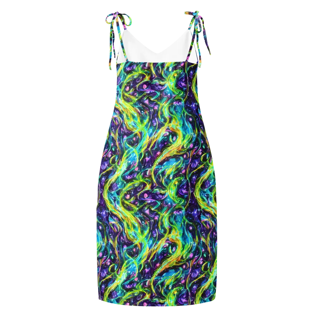 Hypercolor Lagoon on Slip Dress — Back